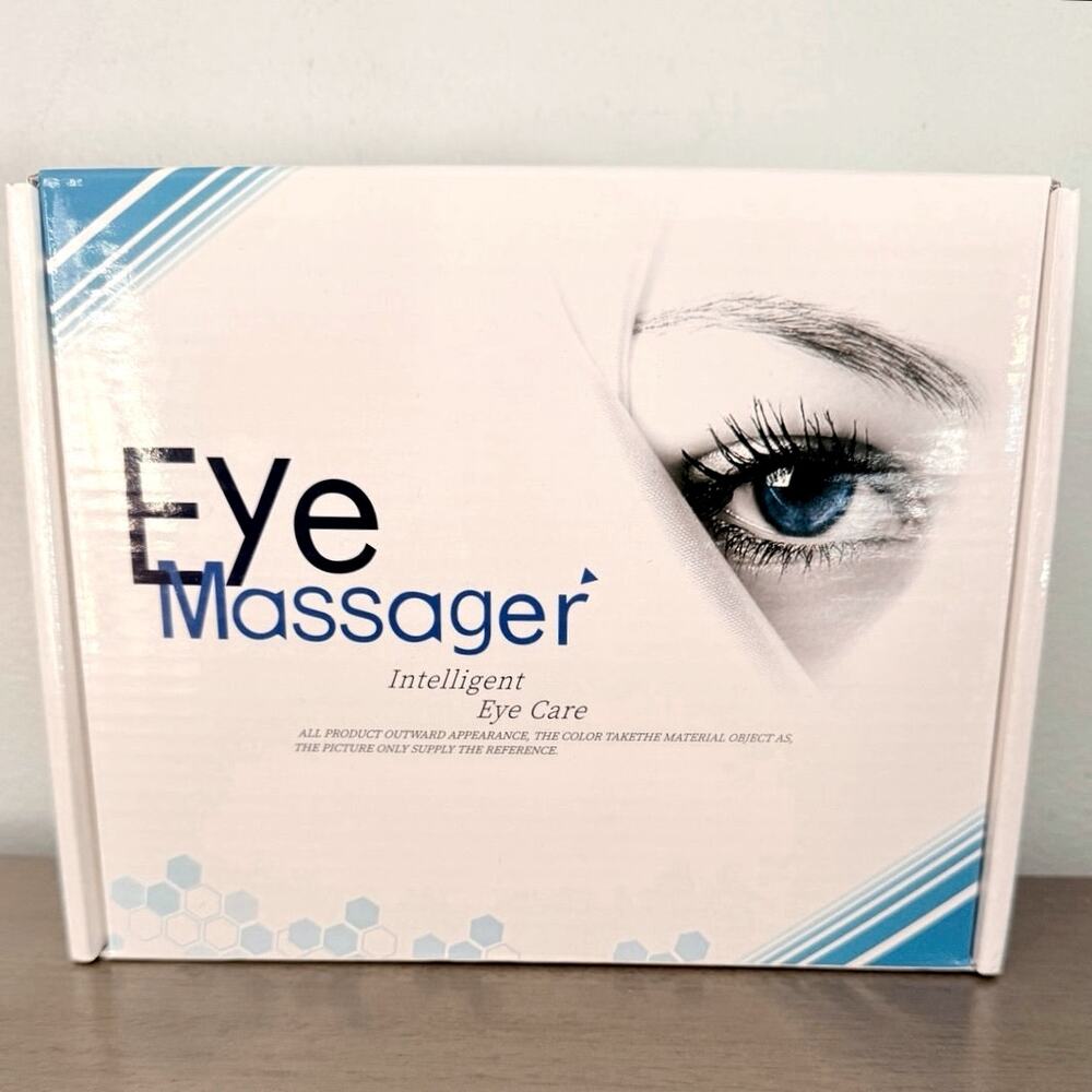 White Eye Massager Heat & Vibration Therapy, Lightweight Design for Relaxation